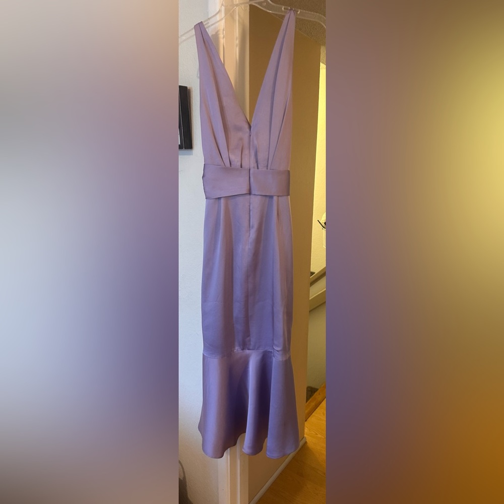 ****SOLD****JONATHAN SIMKHAI Mia fluid satin sleeveless formal midi dress l - Picture 5 of 14